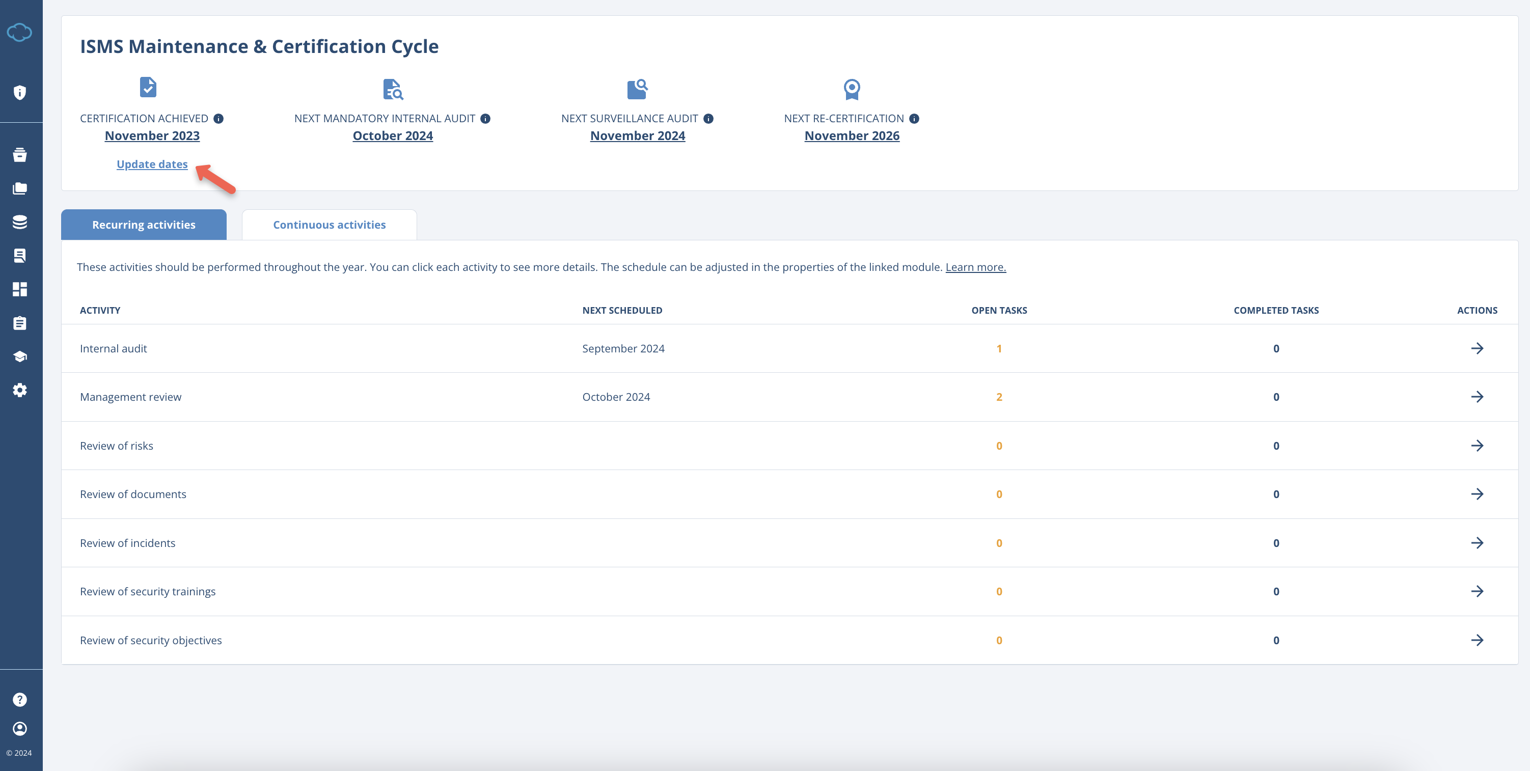 Maintenance Module Advisera Help Center Maintenance Module Advisera Help Center