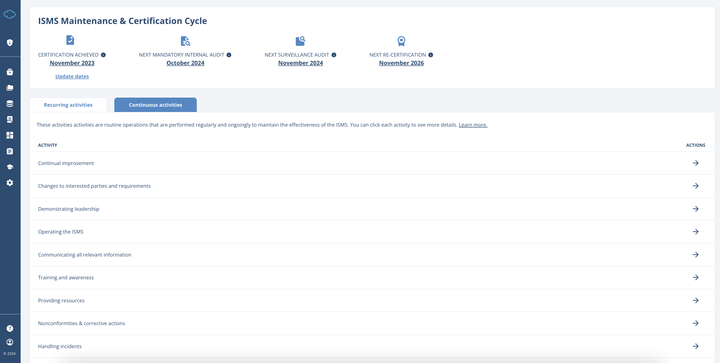 Maintenance Module Advisera Help Center Maintenance Module Advisera Help Center