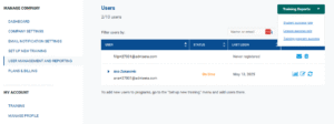 User management and reporting - Advisera Help Center