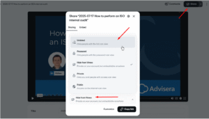 How to upload videos - Advisera Help Center
