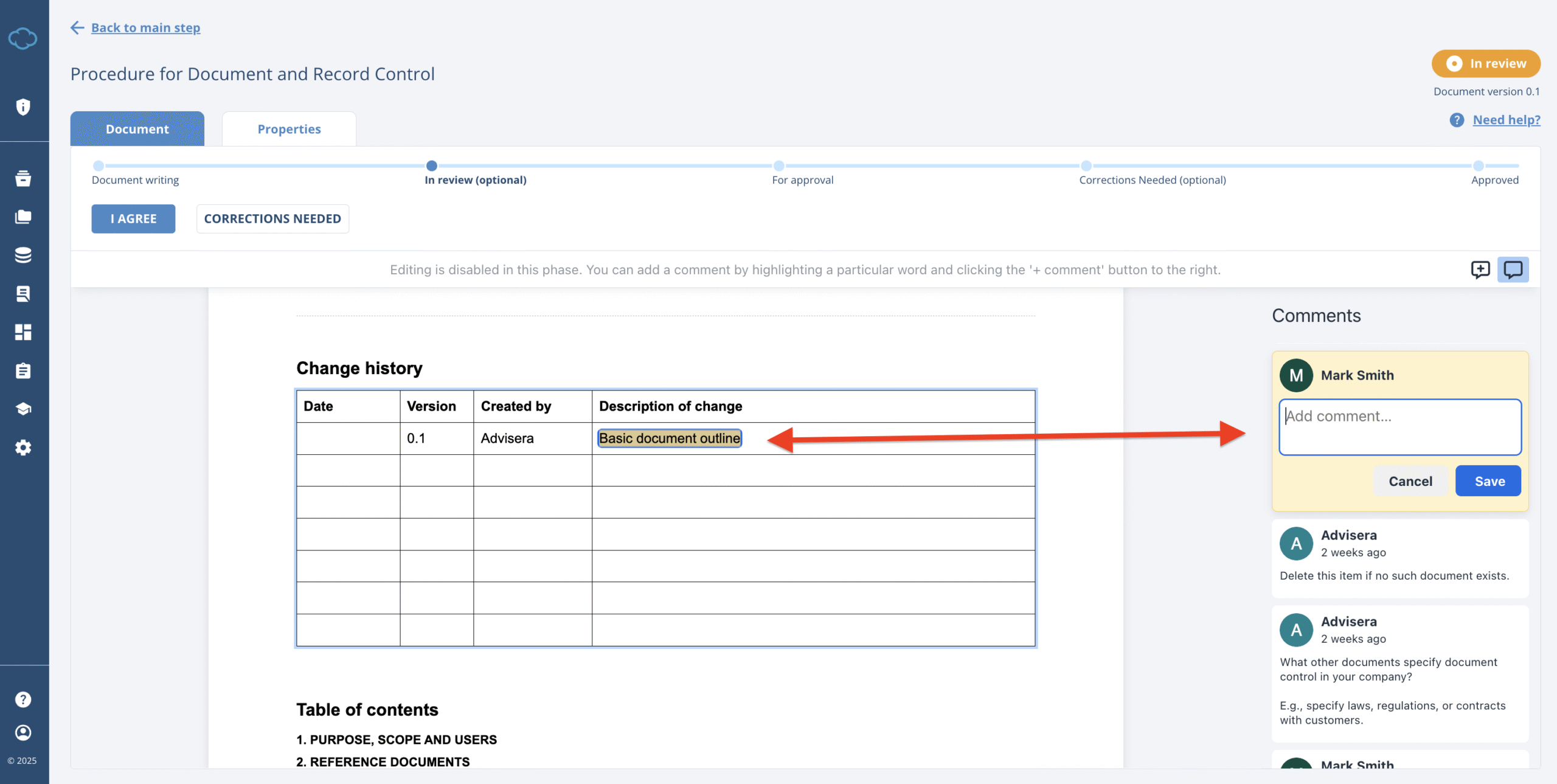 Working with Documents in Conformio Working with Documents in Conformio - Advisera Help Center
