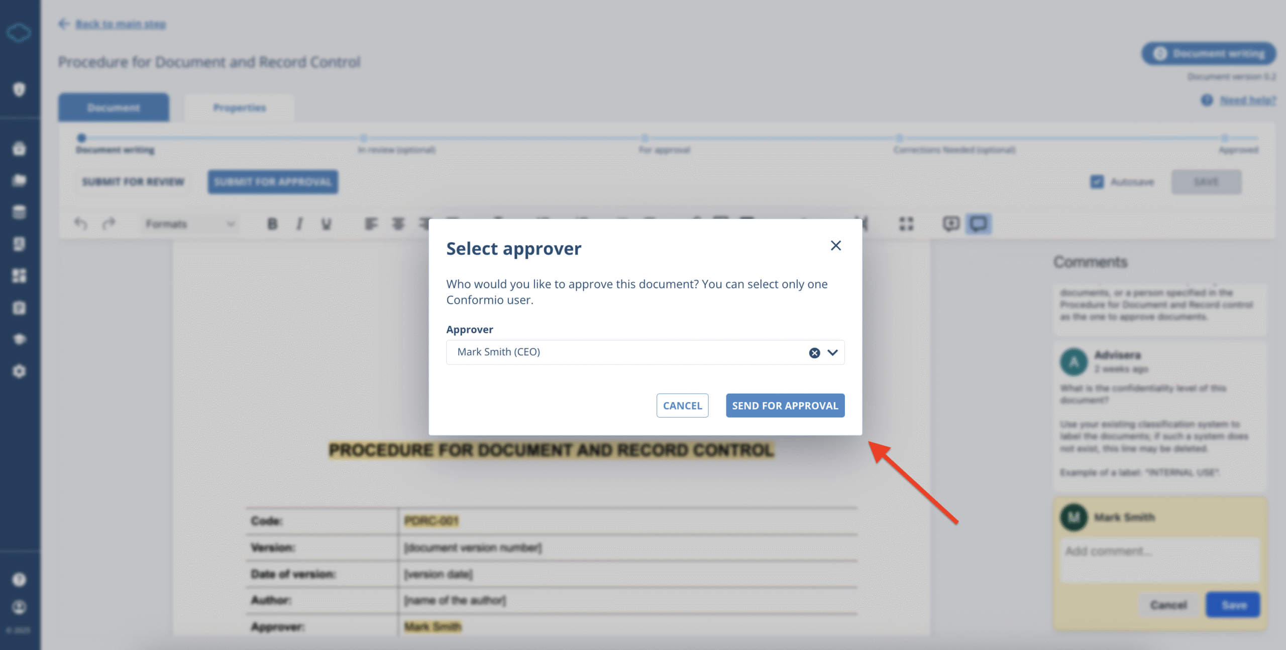 Working with Documents in Conformio Working with Documents in Conformio - Advisera Help Center