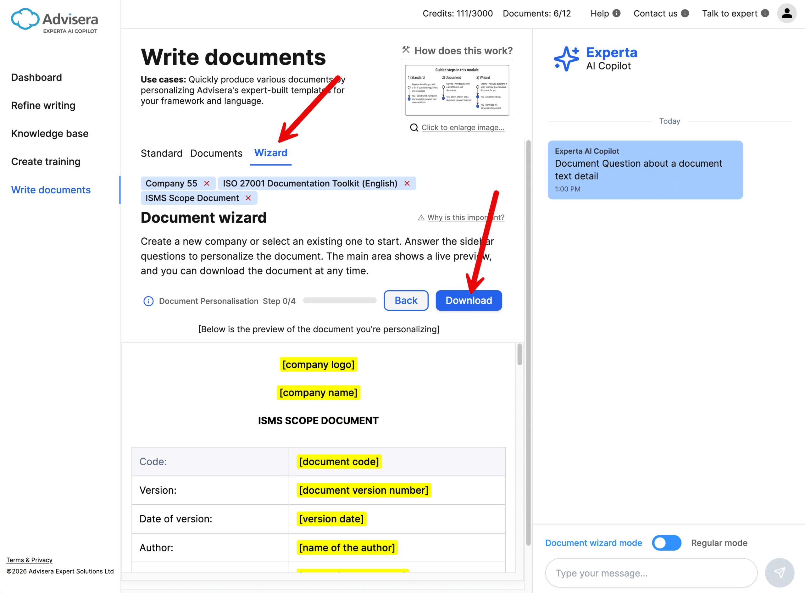 How to use the module Write documents How to use the module Write documents - Advisera Help Center