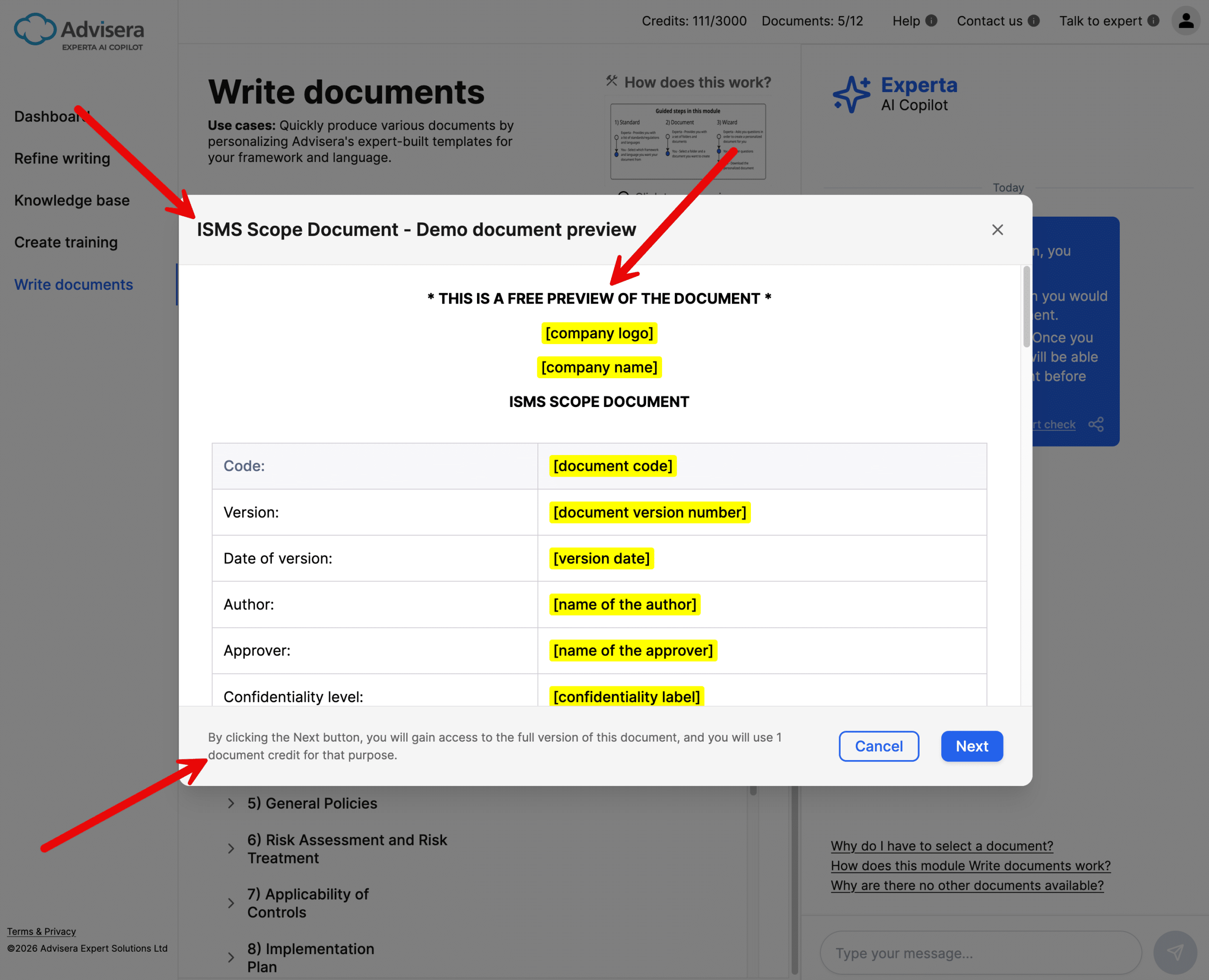 How to use the module Write documents How to use the module Write documents - Advisera Help Center